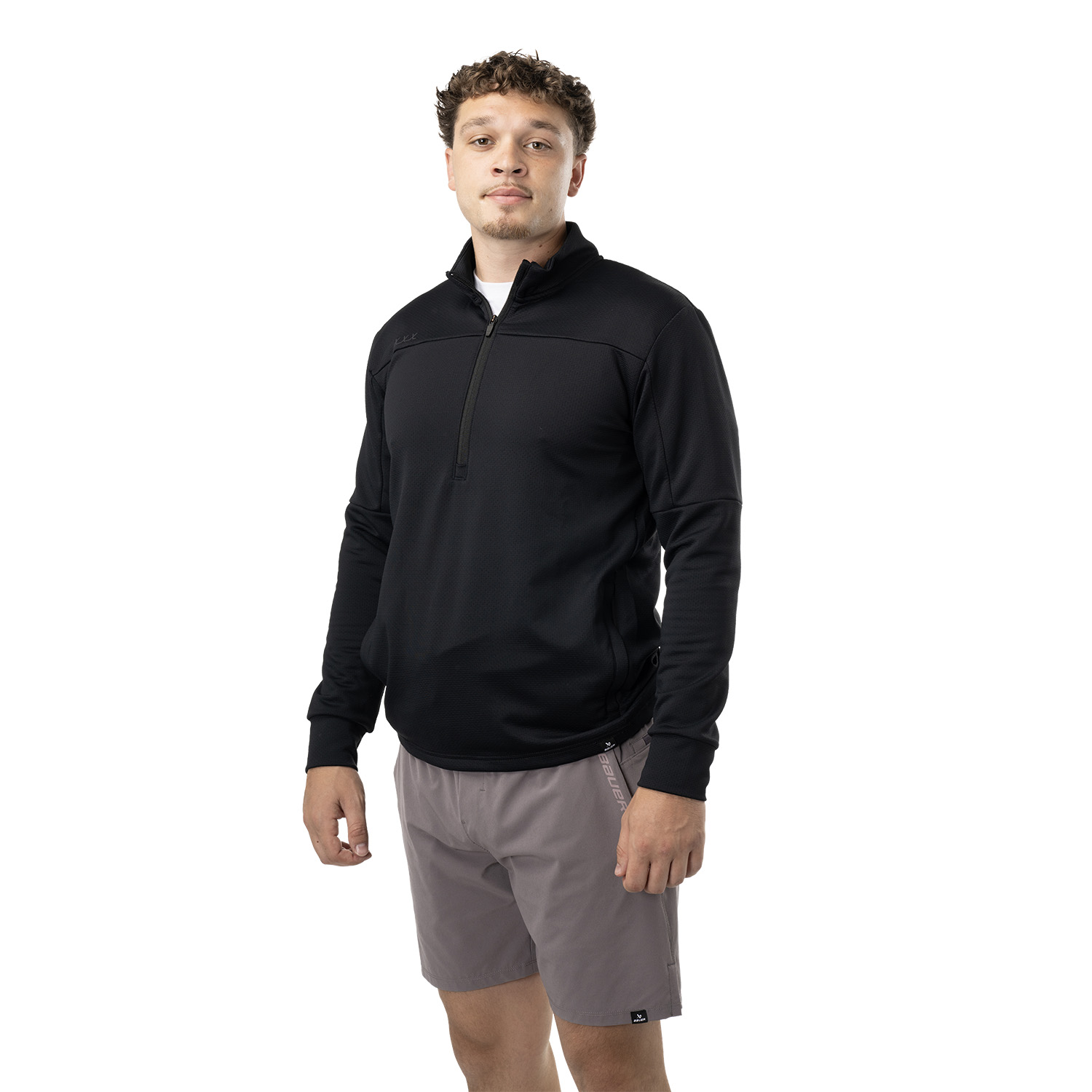 BAUER FLC Core Textured 1/4 Zip - schwarz - Sr.