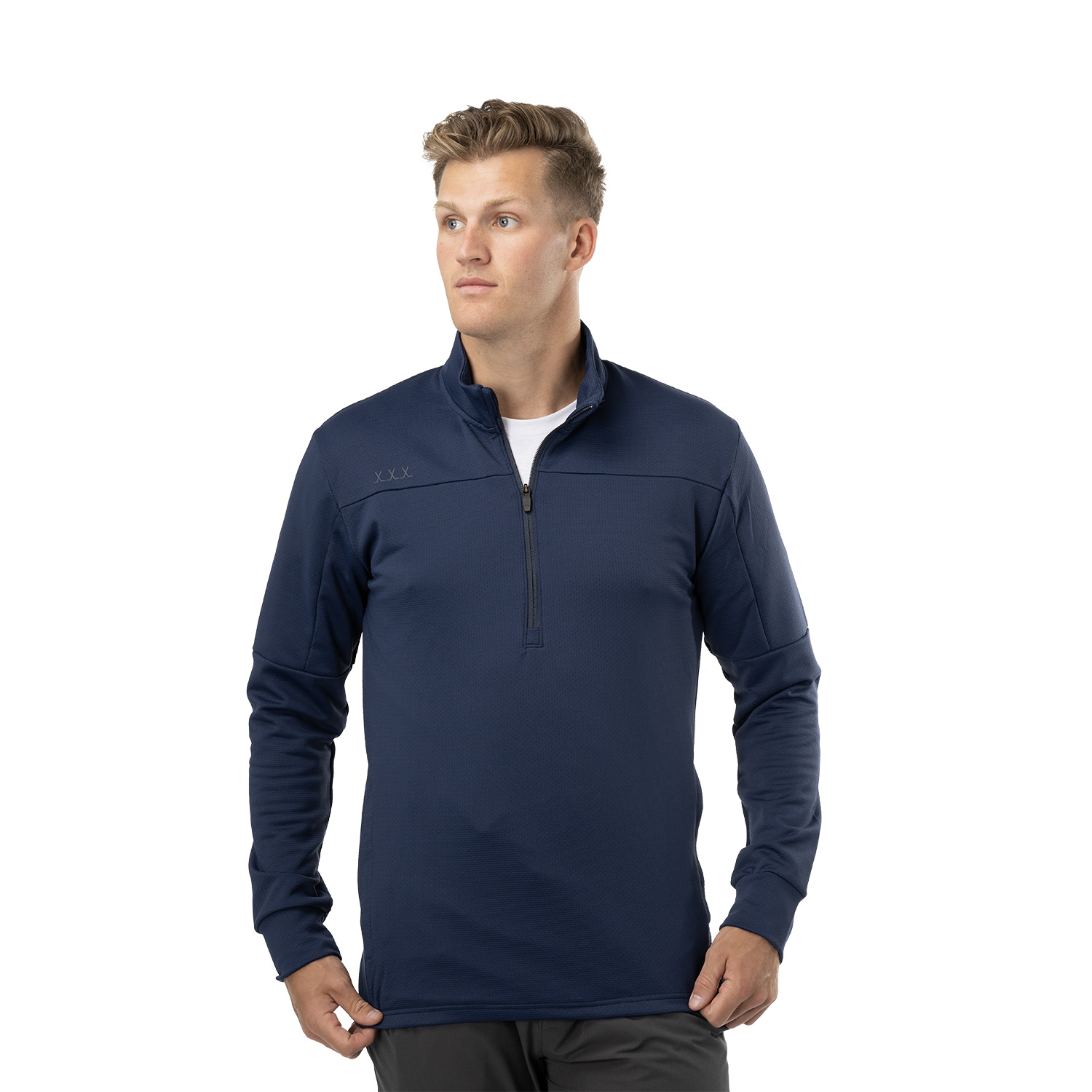 BAUER FLC Core Textured 1/4 Zip - marine - Sr.