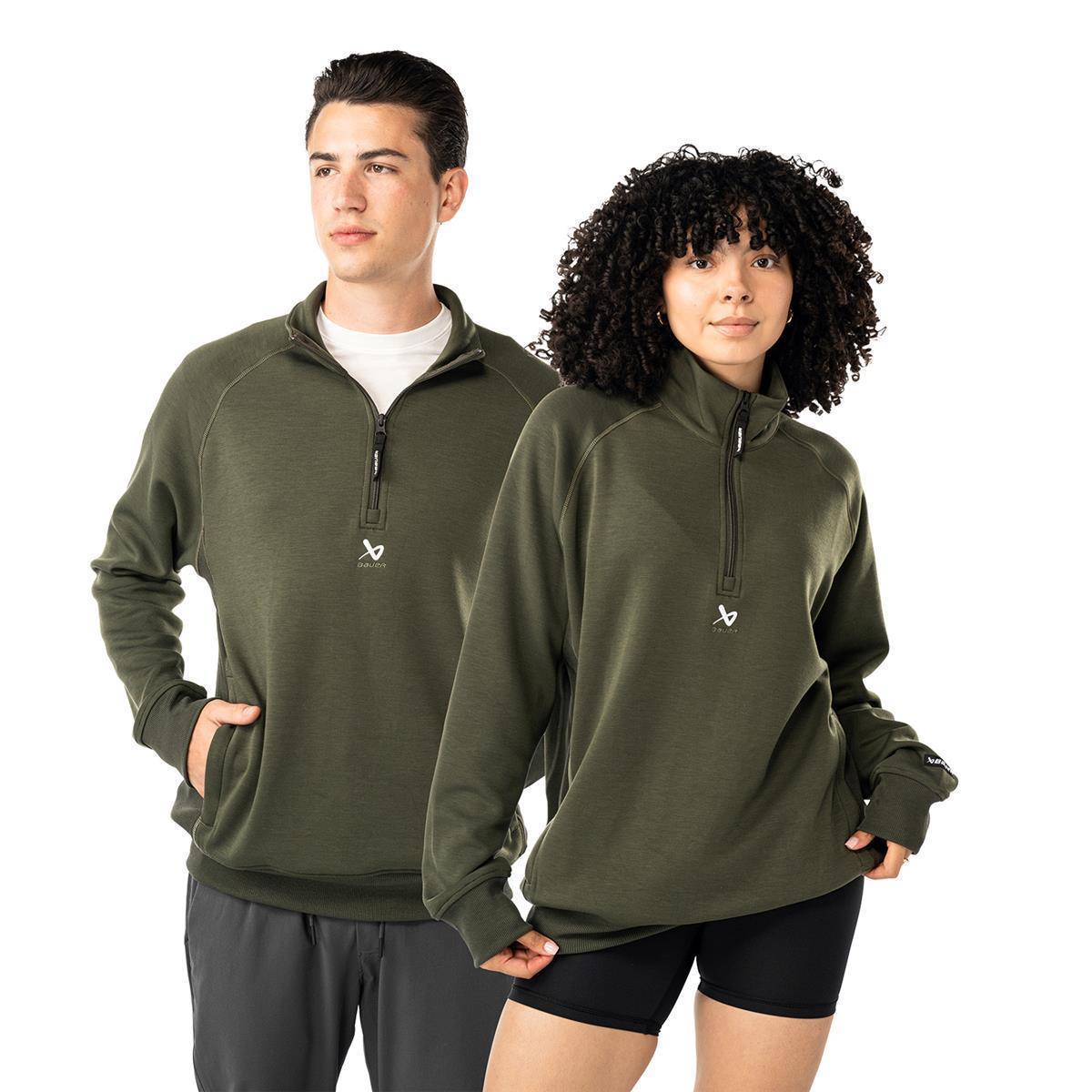 BAUER FLC 1/4 ZIP- forest - Sr.