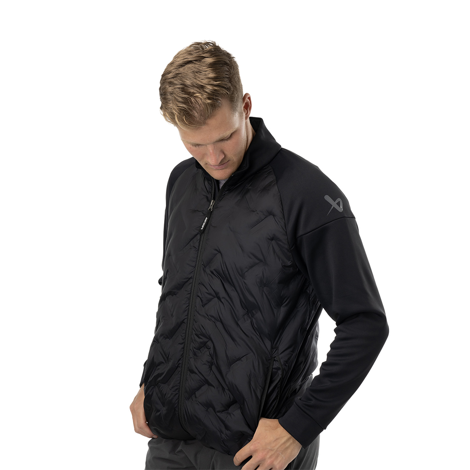 BAUER FLC Core Hybrid Jacke - schwarz - Sr.