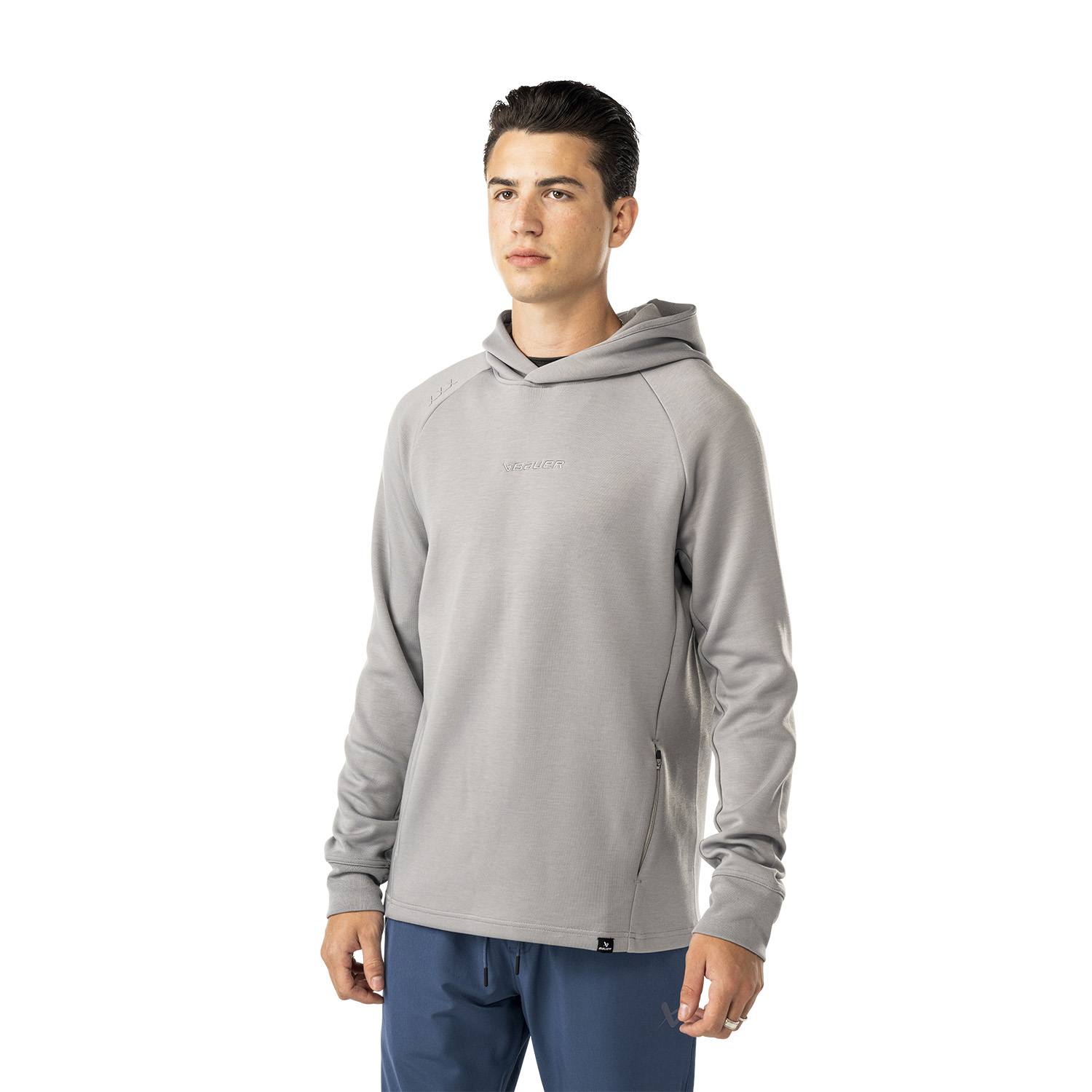 BAUER FLC Hoodie - stone grey - Sr.