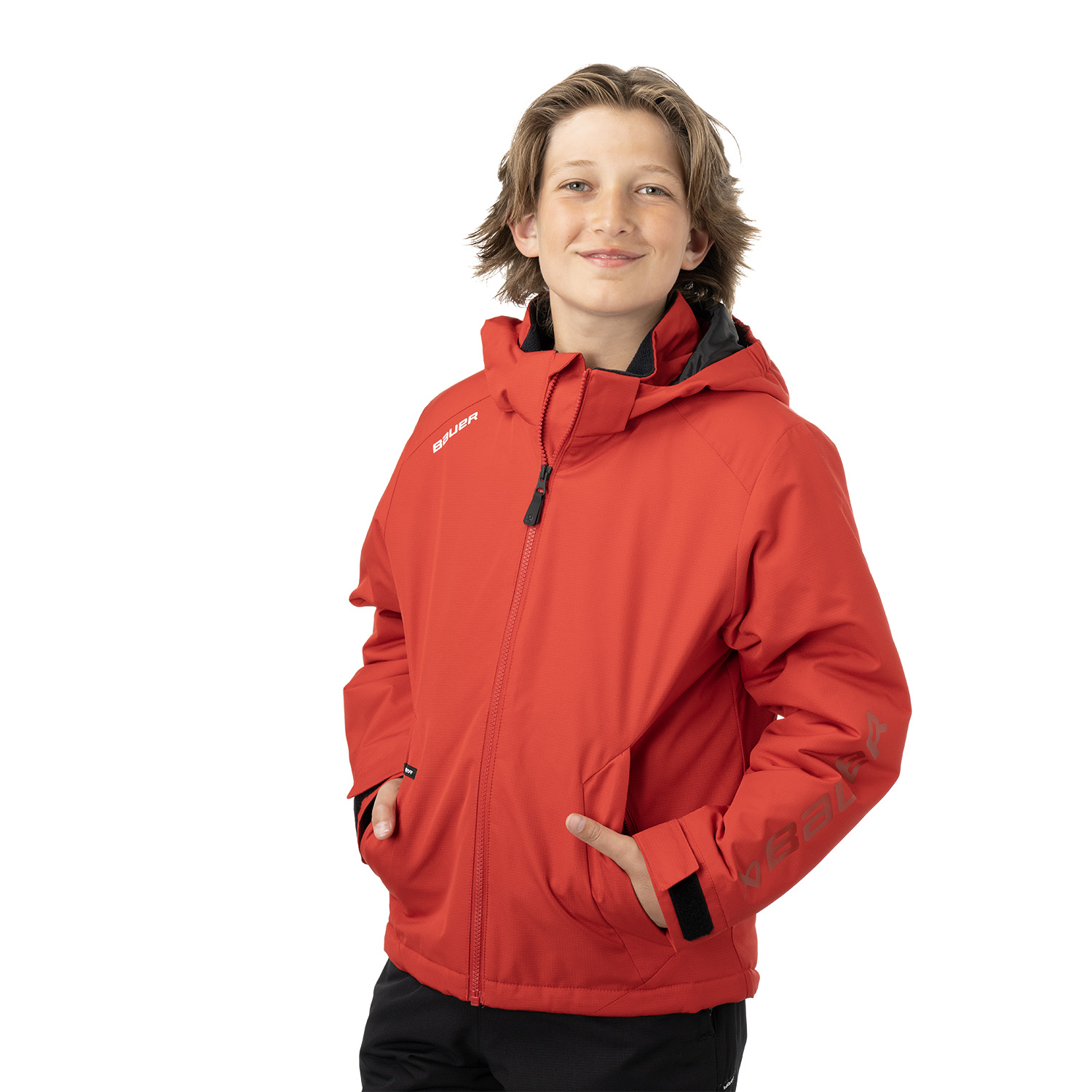 BAUER Team Heavyweight Jacke - rot - Yth.