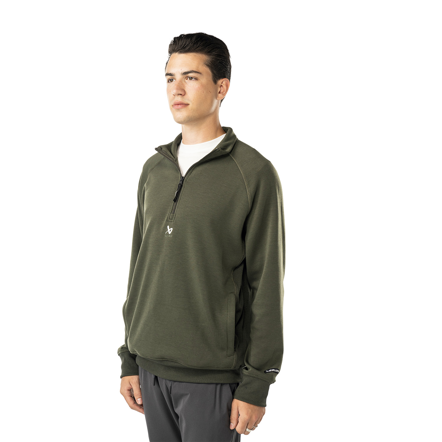 BAUER FLC 1/4 ZIP- forest - Sr.