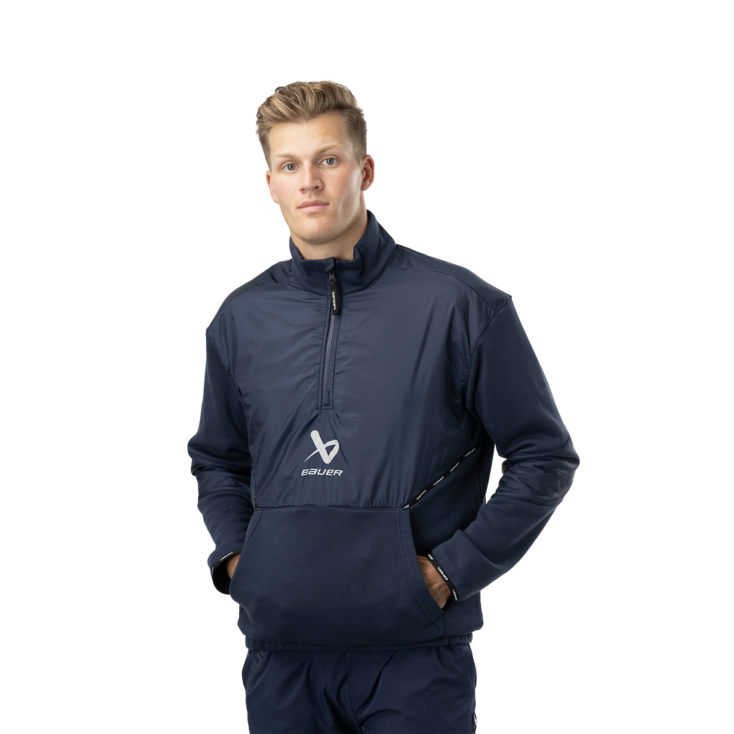 BAUER 1/2 Zip Pullover Team - marine - Sr.