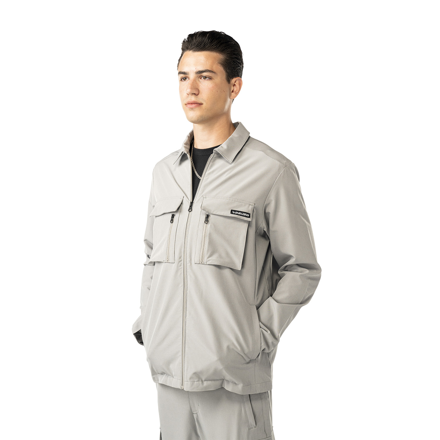BAUER FLC Shacket - stone grey - Sr.