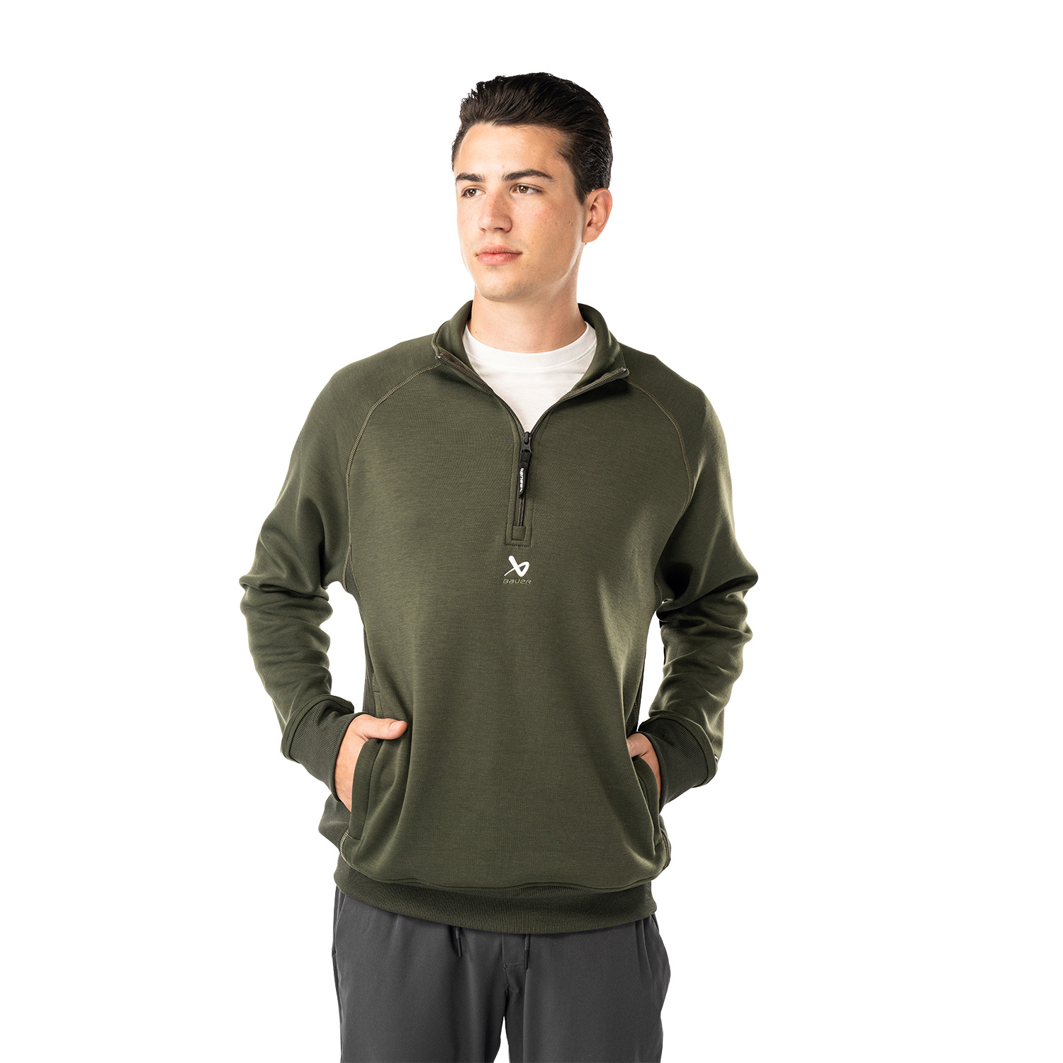BAUER FLC 1/4 ZIP- forest - Sr.