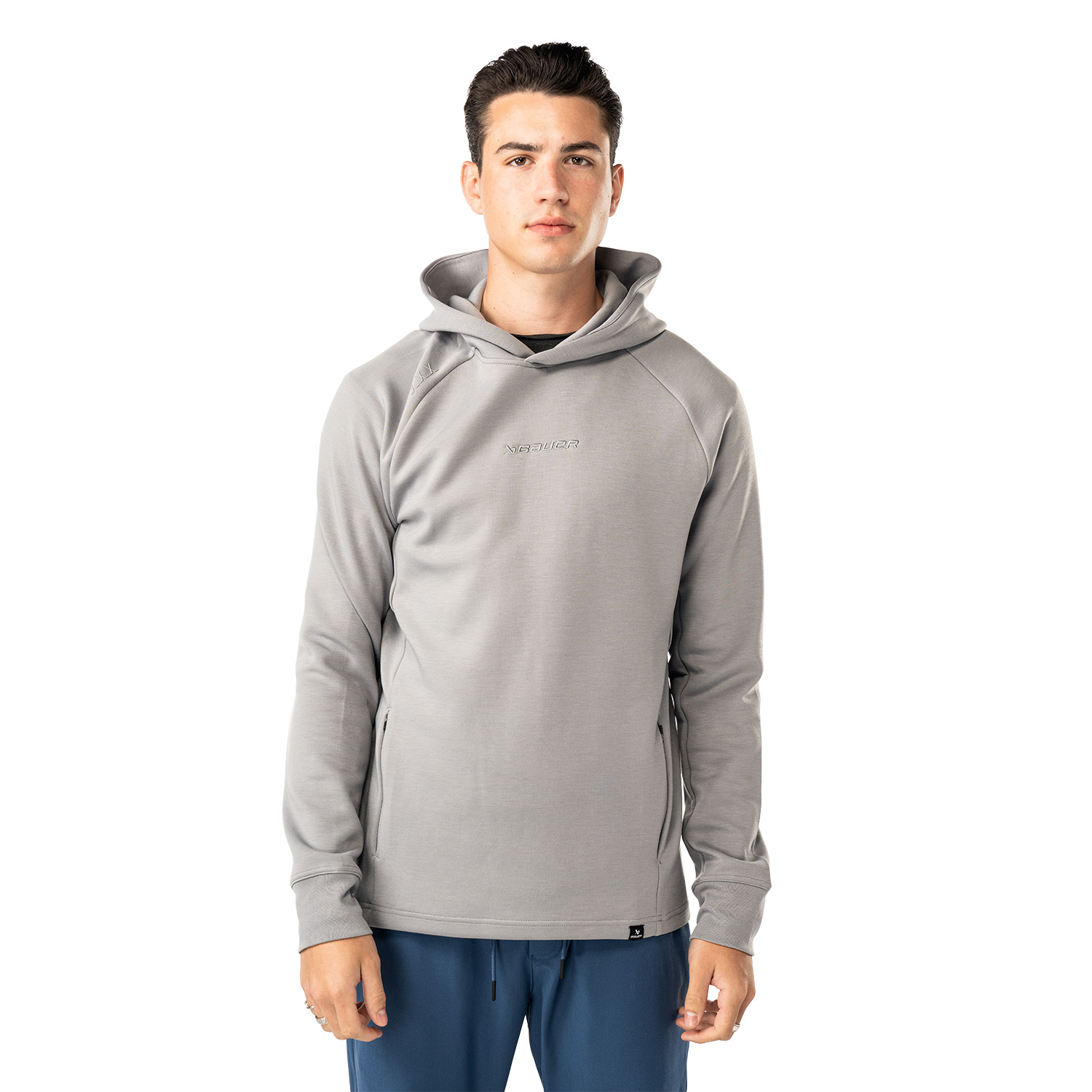 BAUER FLC Hoodie - stone grey - Sr.