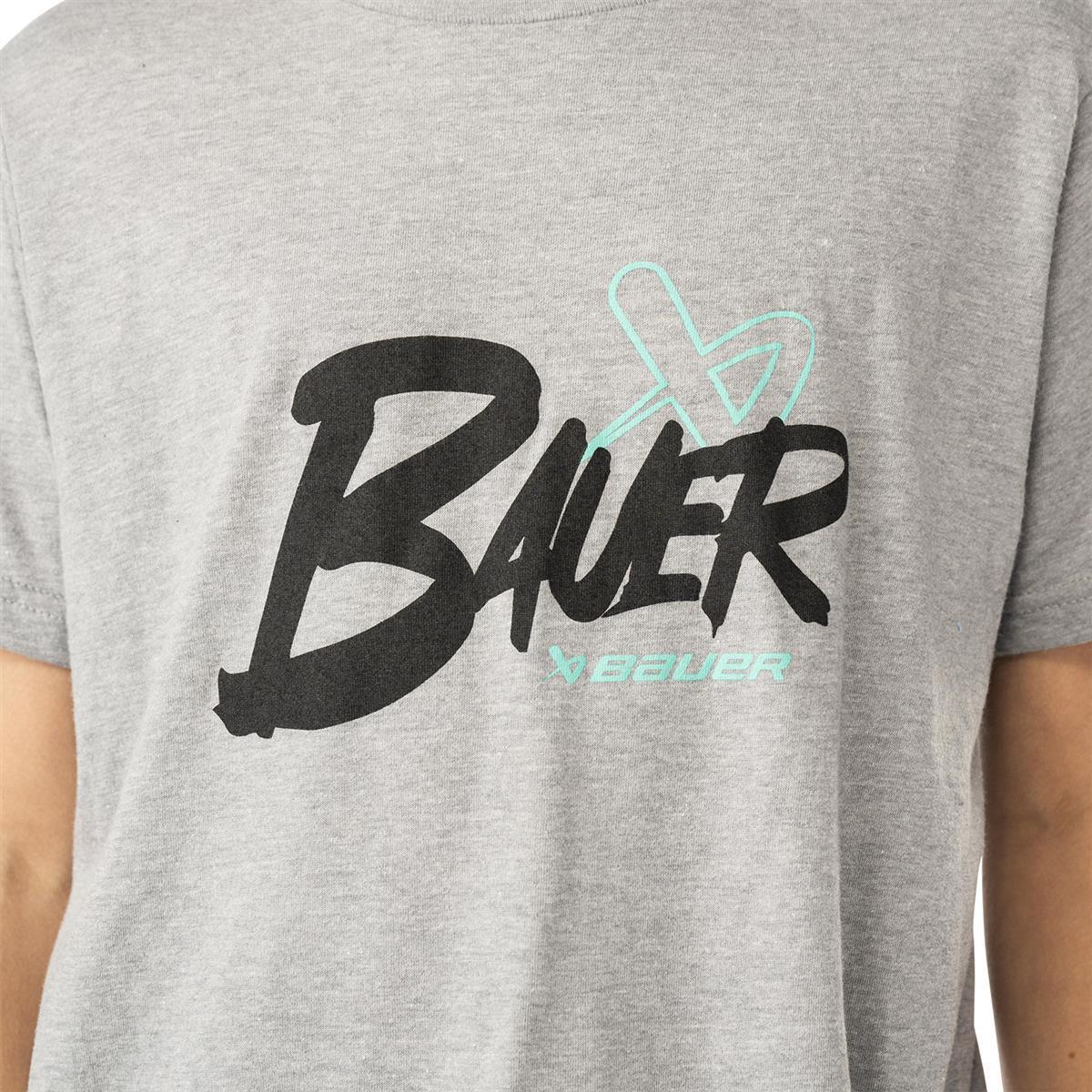 BAUER Graphic Tee - grau meliert - Yth.