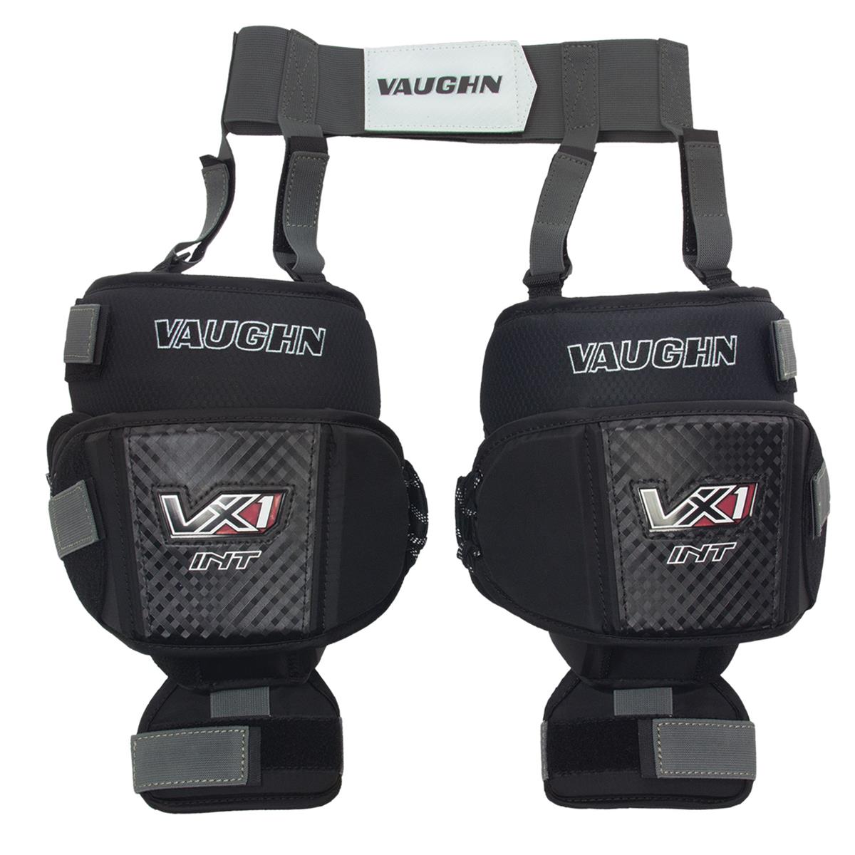 VAUGHN Torwart Knie- & Oberschenkelschtutz mit Strumpfhalter VX1 - Int. - blk - OSFM