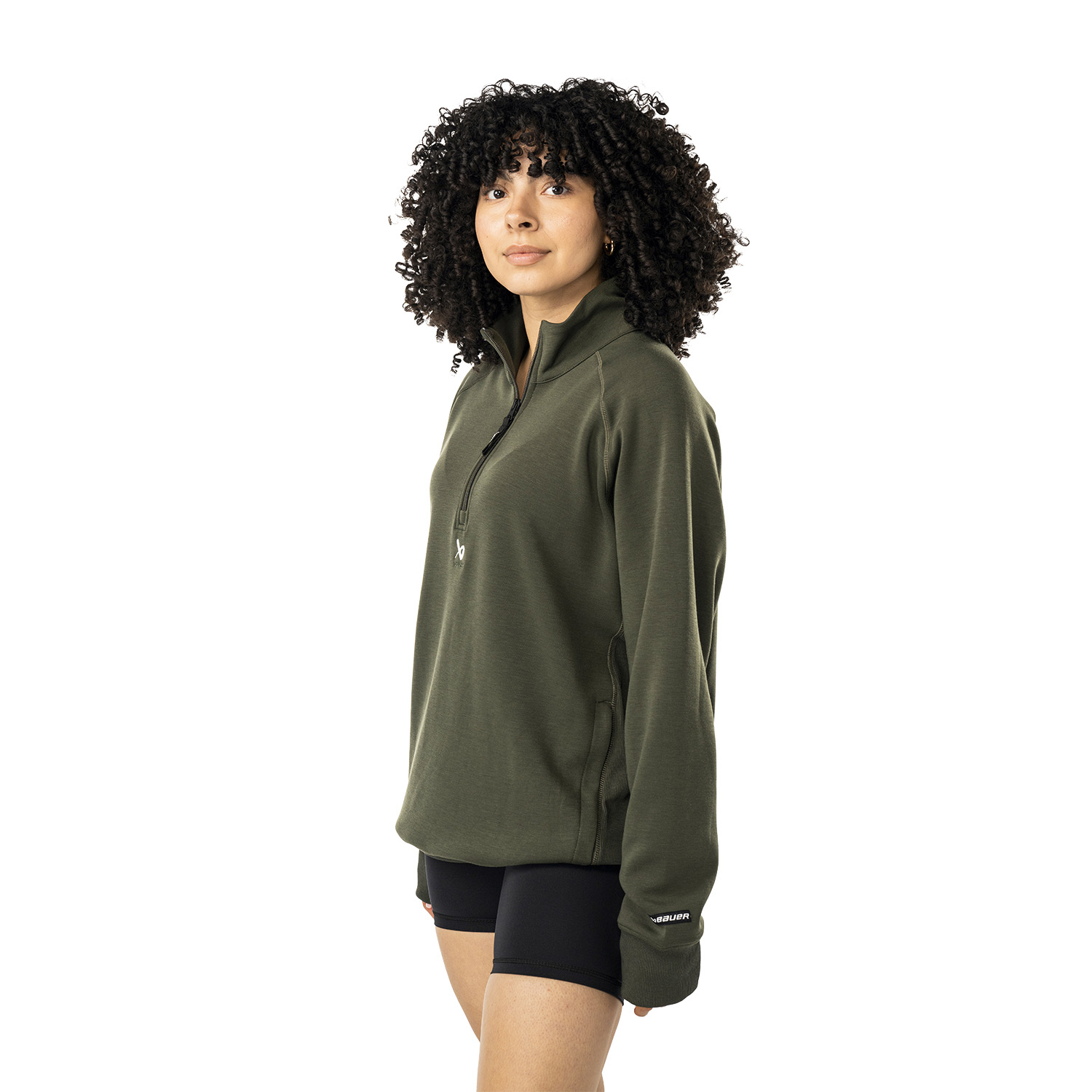 BAUER FLC 1/4 ZIP- forest - Sr.