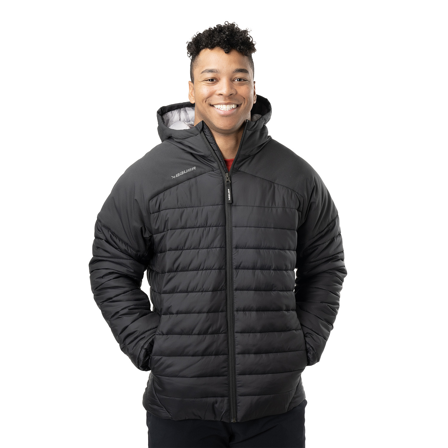 BAUER Team Puffer Jacke - schwarz - Yth.