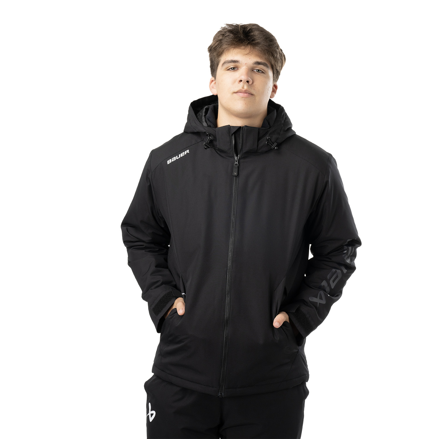 BAUER Team Heavyweight Jacke - schwarz - Sr.