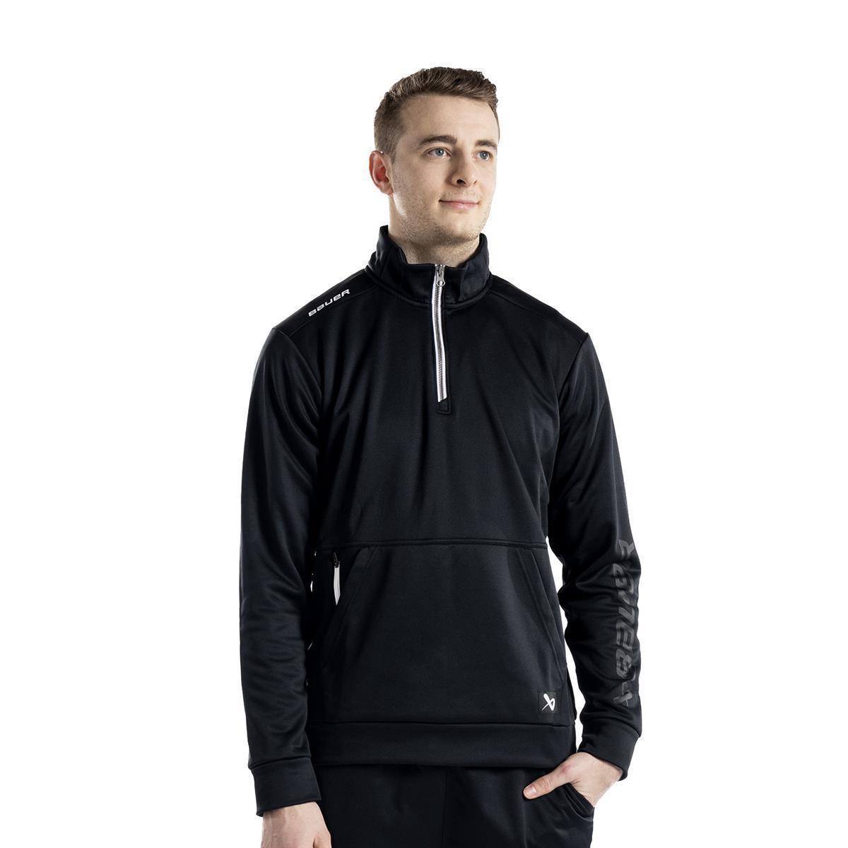 BAUER 1/2 Zip Fleece Team - schwarz - Sr.
